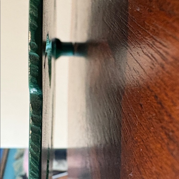 Rachel’s Welding  Trivet  heavy duty metal  grass green  will hold whatever fits - Picture 4 of 8